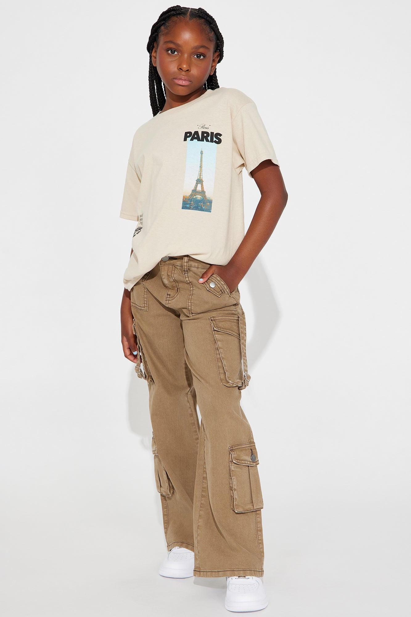 Mini Nothing Left To Say Cargo Jeans - Olive