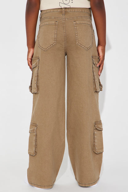 Mini Nothing Left To Say Cargo Jeans - Olive