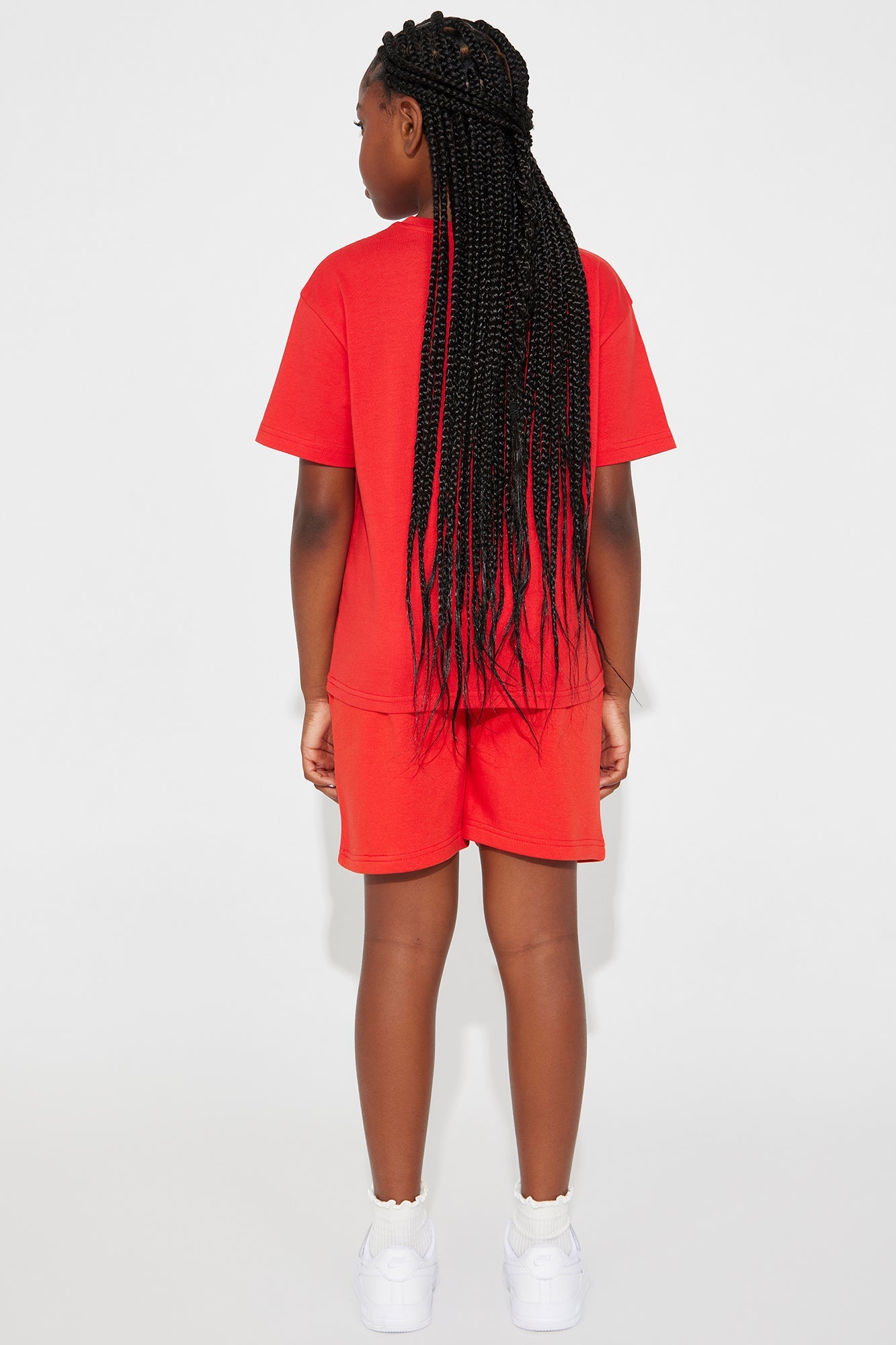 Family Goals Mini Princess Short Set - Red