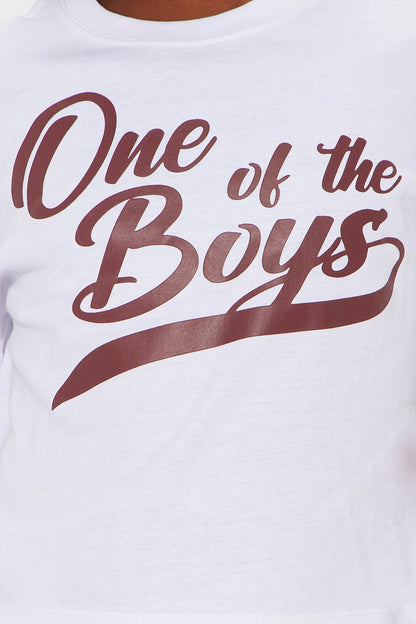 Mini One Of The Boys Tee - White
