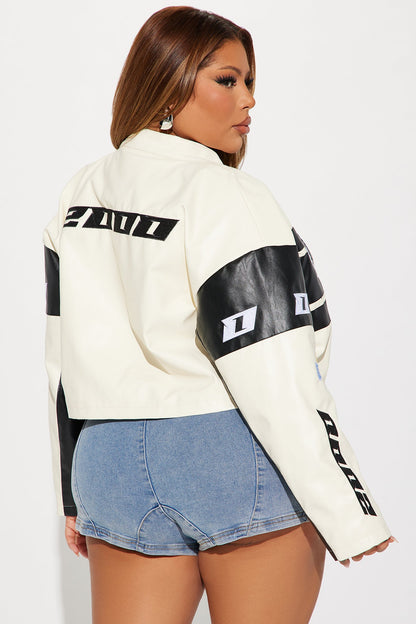 Monaco Cropped Jacket - Ivory/combo
