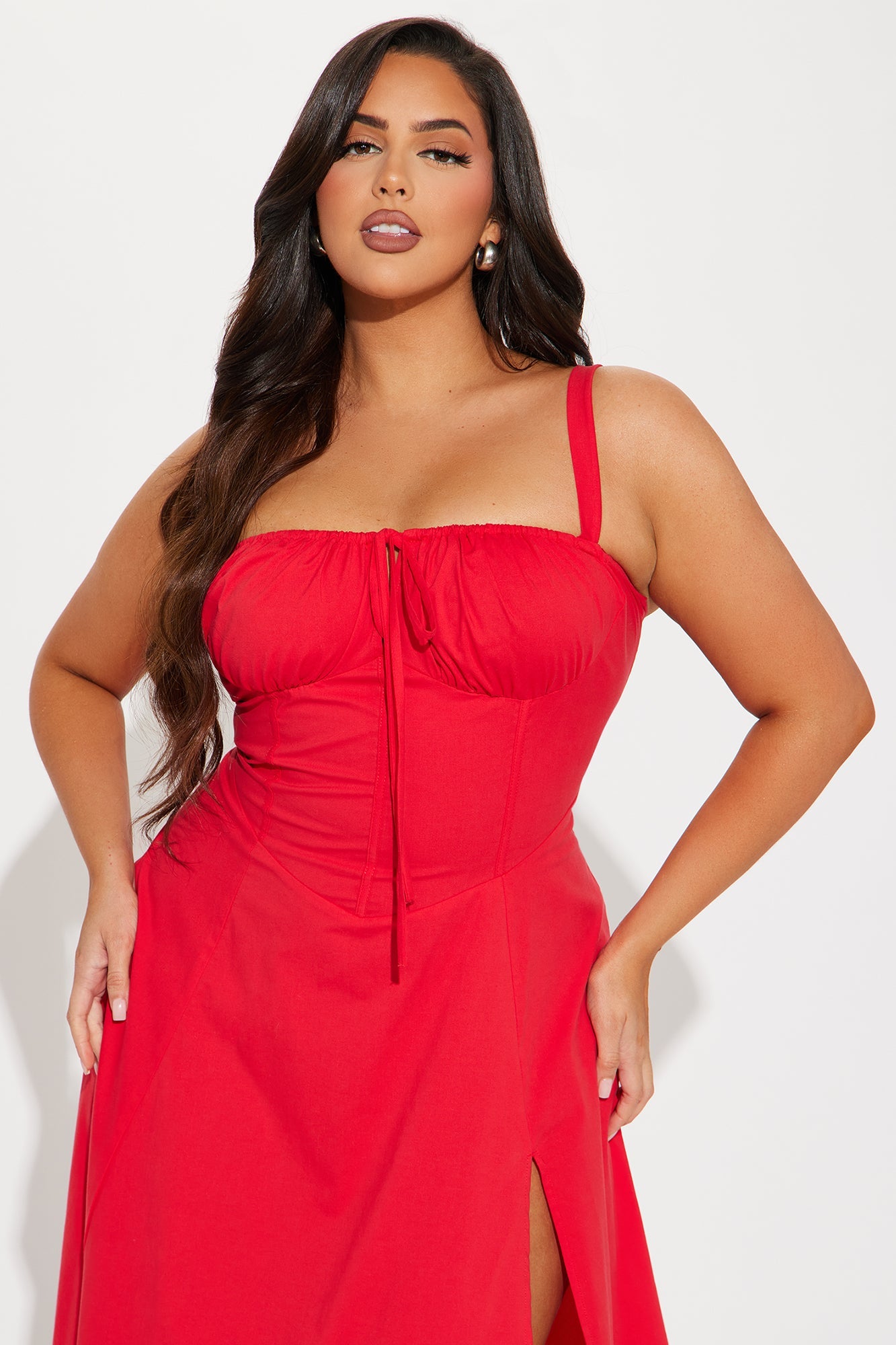 Juniper Midi Dress - Red