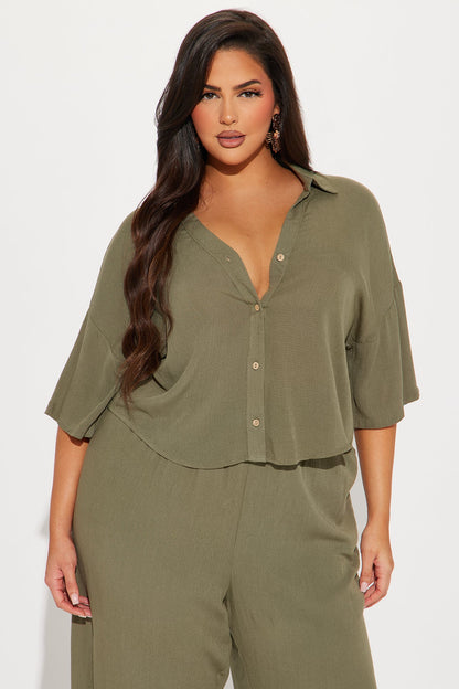 Greece Fantasy Pant Set - Olive