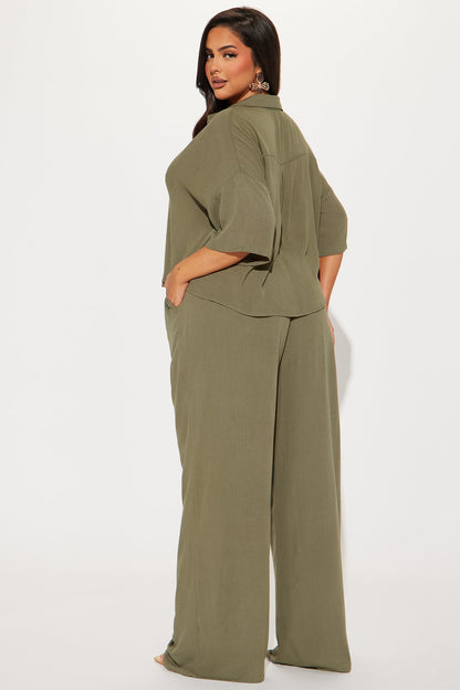 Greece Fantasy Pant Set - Olive