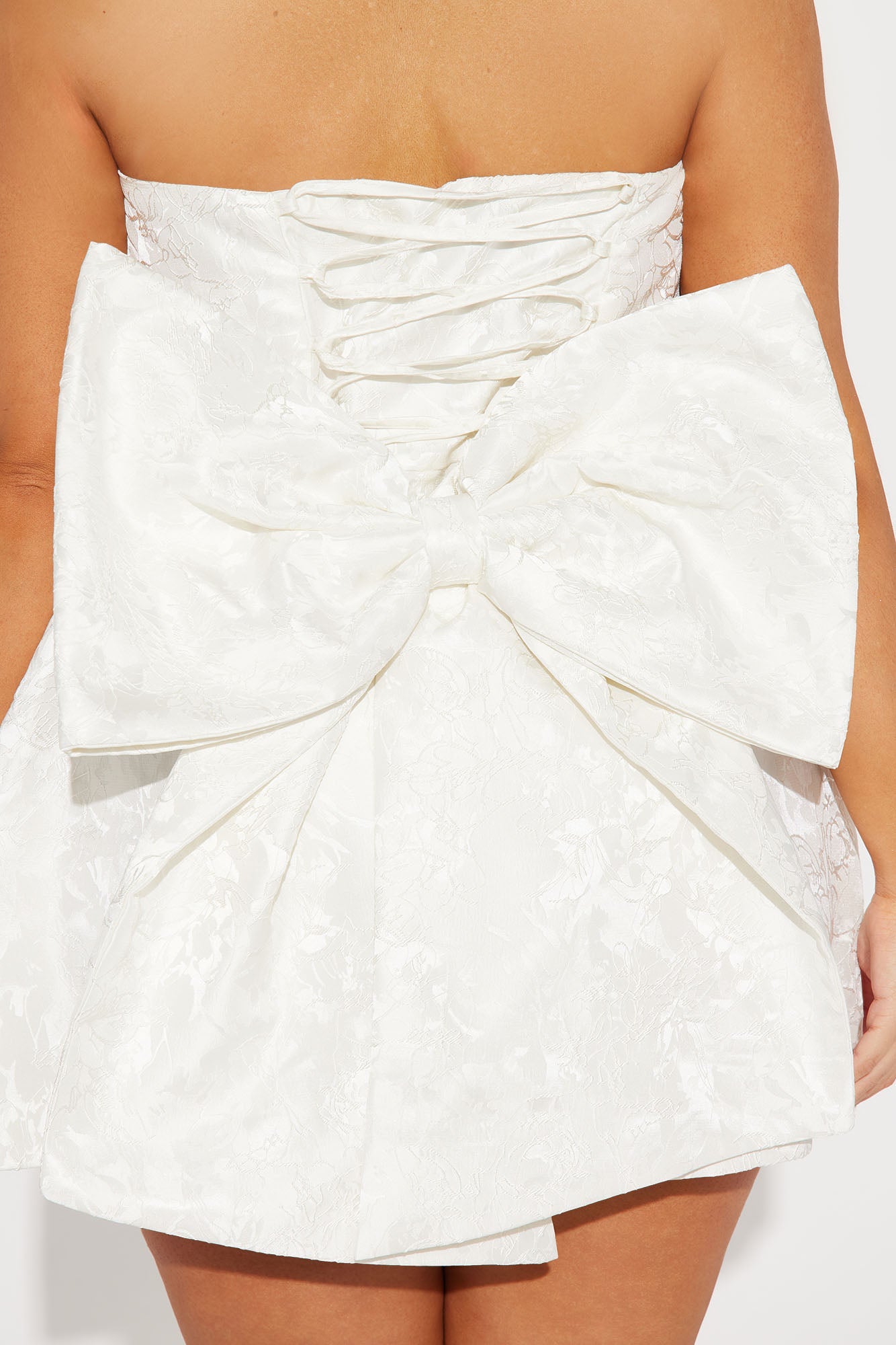 Grace Strapless Micro Mini Dress - Ivory