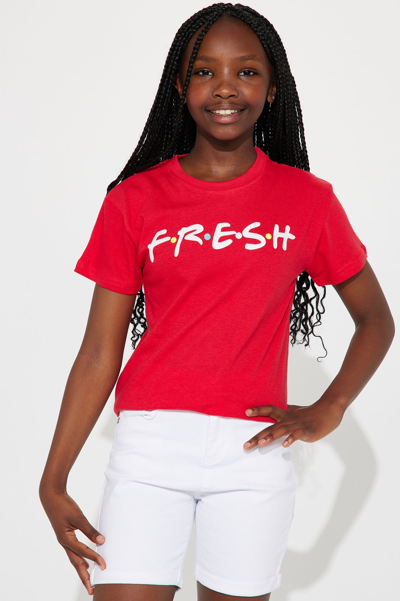 Mini Fresh And New Screen Tee - Red