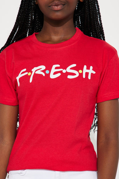 Mini Fresh And New Screen Tee - Red