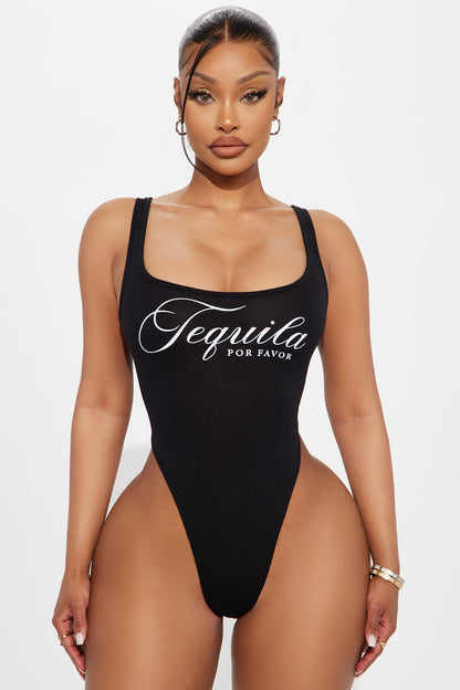 Tequila Por Favor Bodysuit - Black