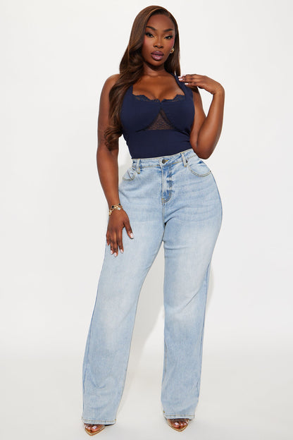 Tall Be Authentic Slouchy Stretch Straight Leg Jeans - Vintage Wash