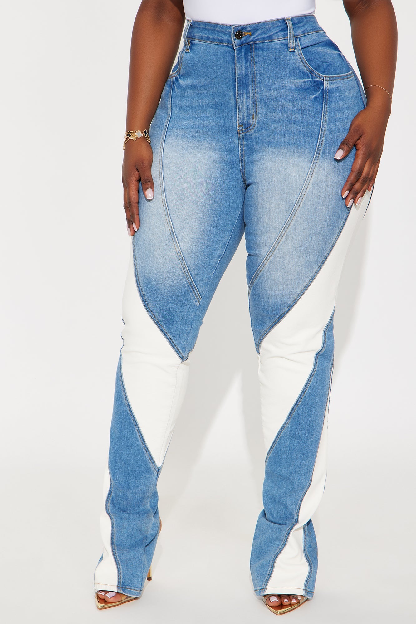 Tall Stepping Up Split Hem Skinny Jeans - Medium Wash