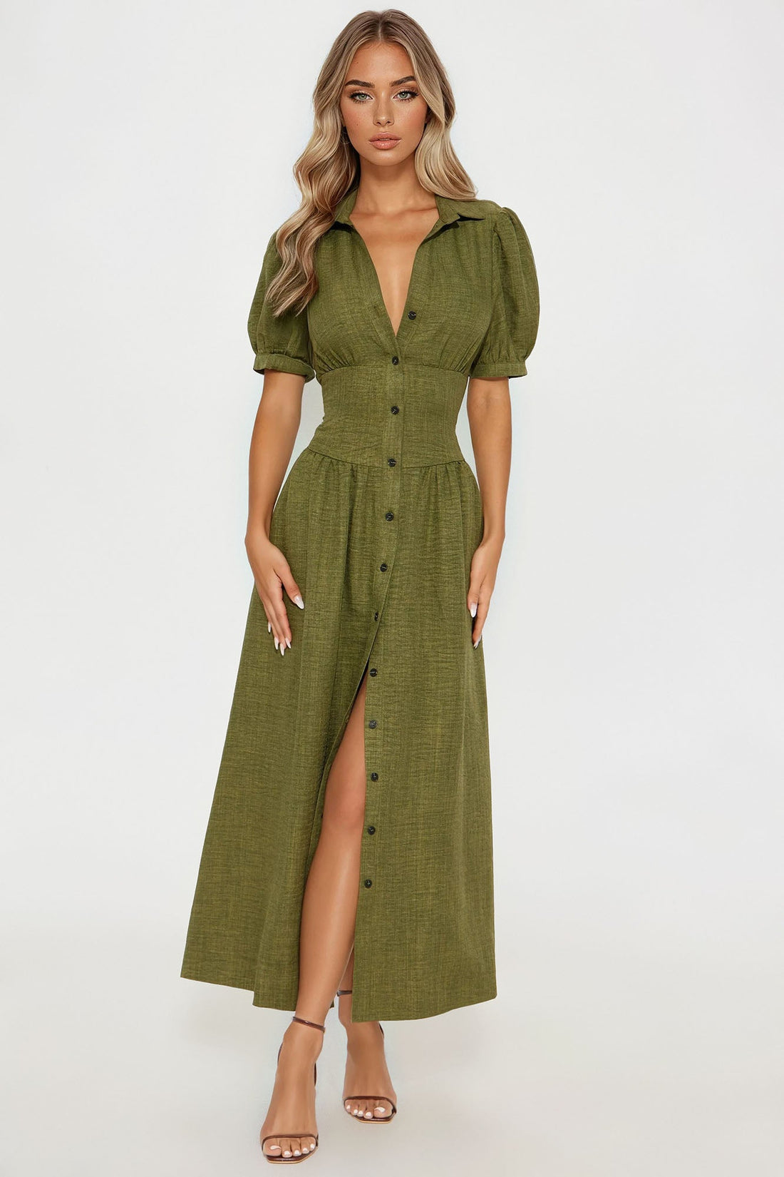 Tamara Airflow Maxi Dress - Olive