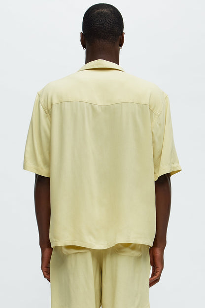 Paradise Set Short Sleeve Button Up Shirt - Lime