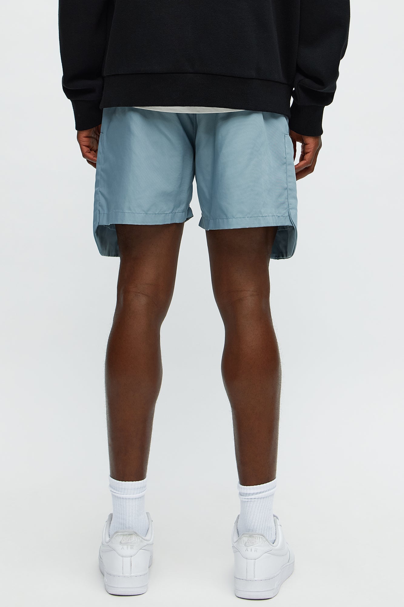 Cargo Pockets Relaxed Drawstring Shorts - Blue