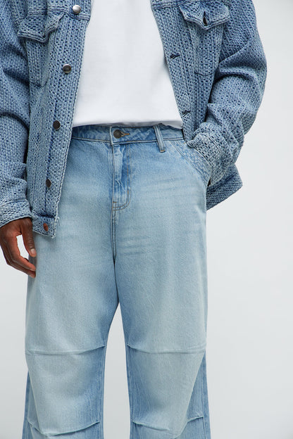 Seen Clean Baggy Jeans - Light Blue Wash