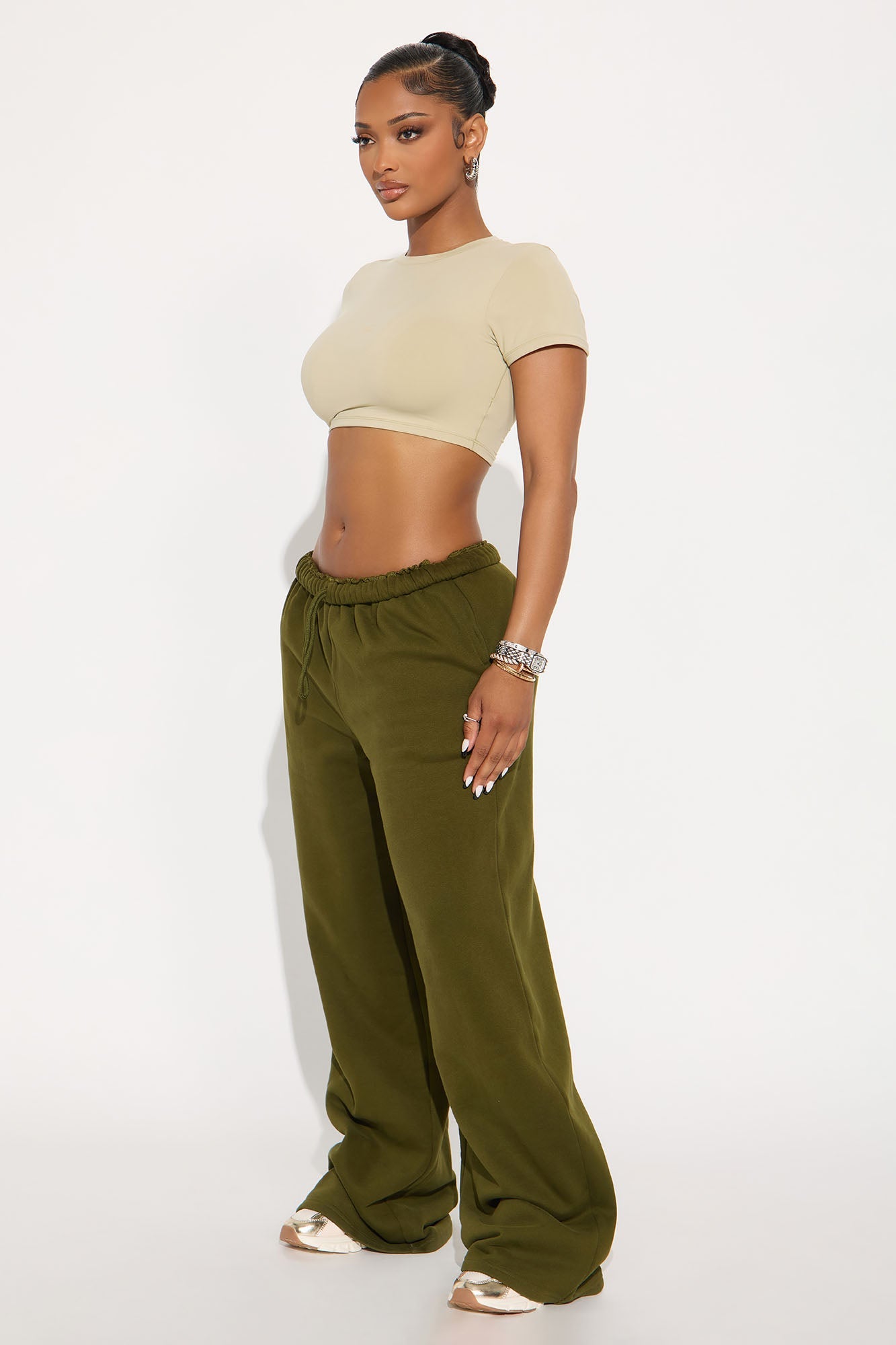 Second Skin Double Lined Super Cropped Tee - Stone