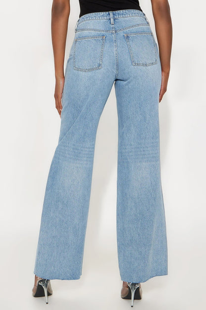 Tall Tough Love Baggy Ripped Straight Leg Jean - Medium Wash