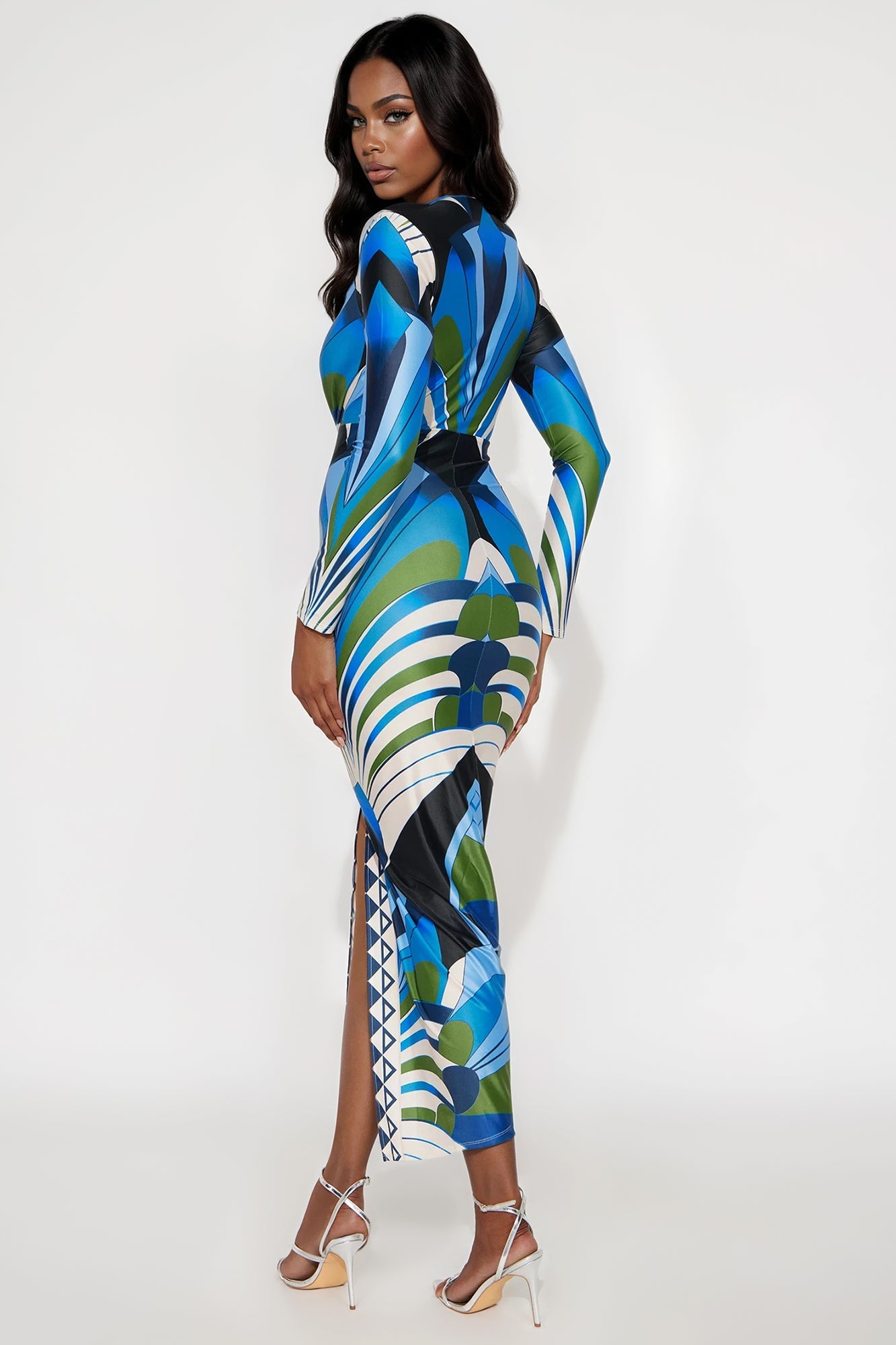 Camilla Maxi Dress - Blue/combo