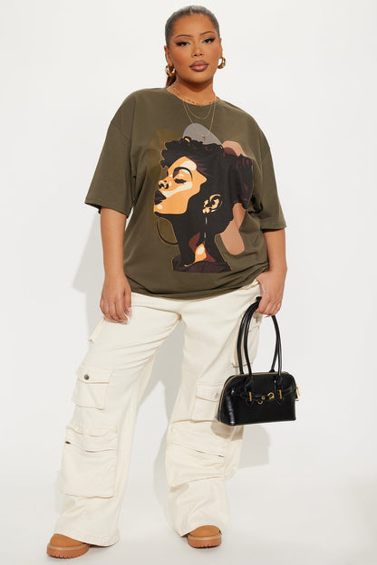 Beautiful Woman Tee - Dark Olive