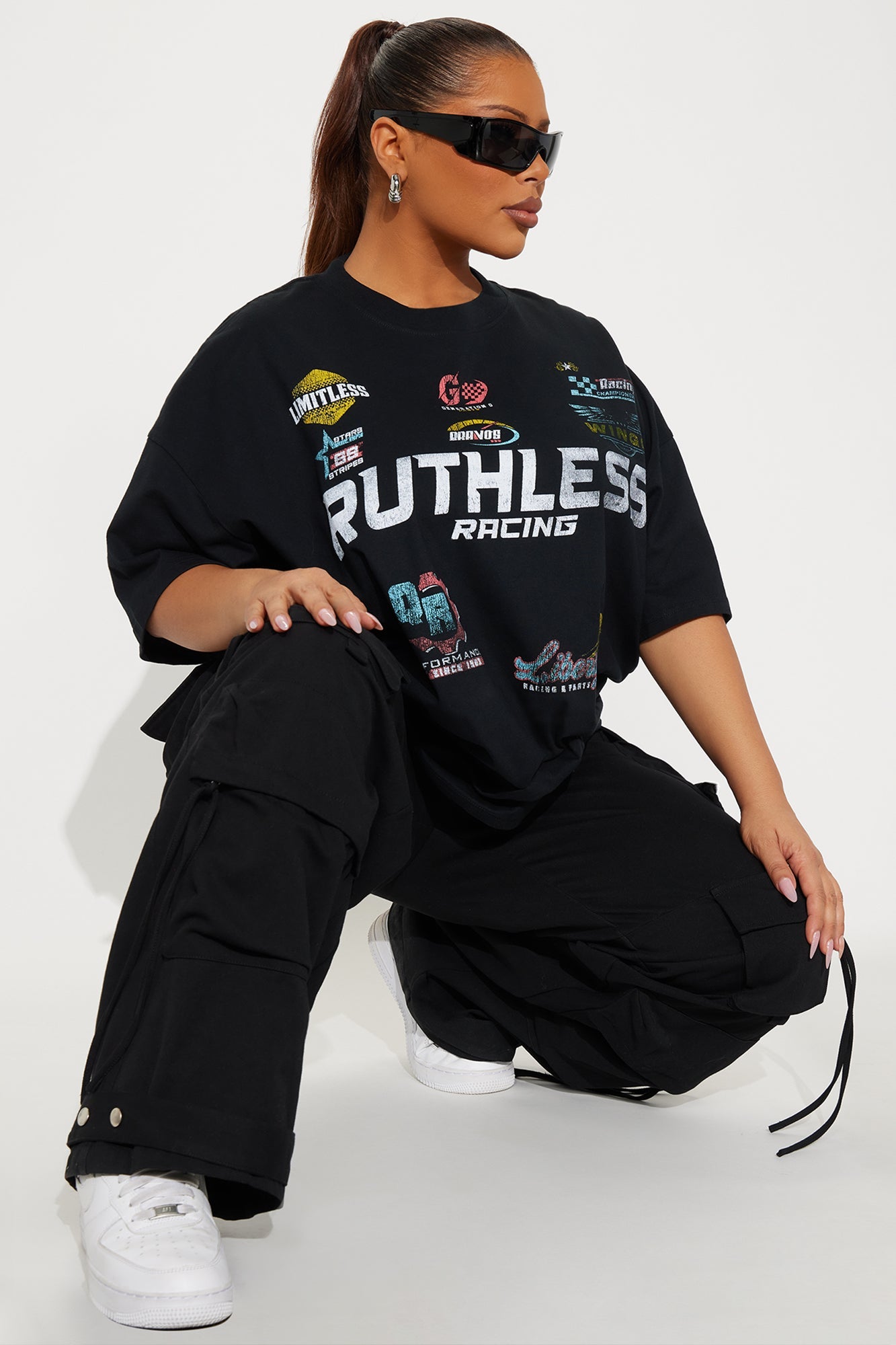 Ruthless Racing Washed Tee - Black