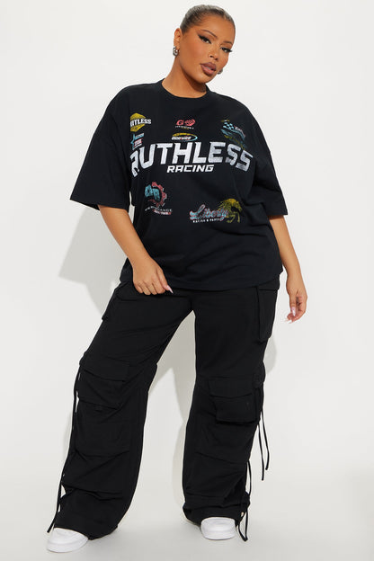Ruthless Racing Washed Tee - Black