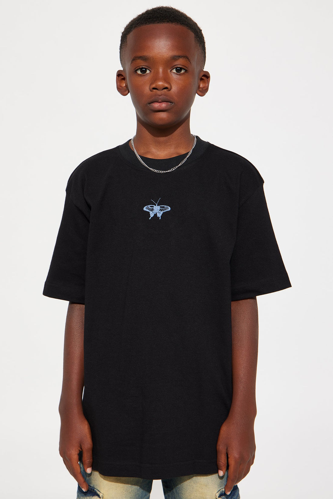 Mini Fly High Front/Back Short Sleeve Graphic T-Shirt - Black