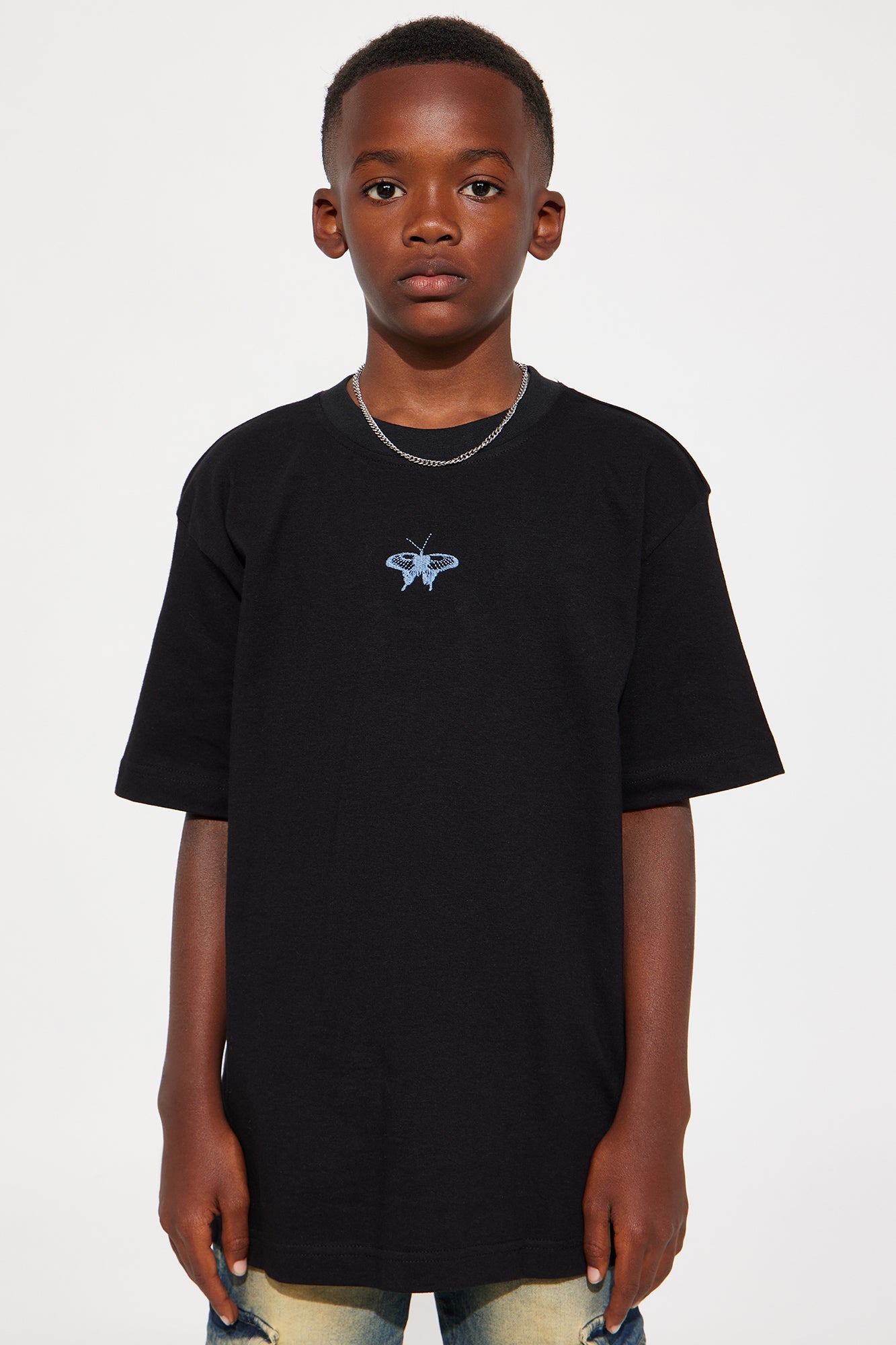 Mini Fly High Front/Back Short Sleeve Graphic T-Shirt - Black
