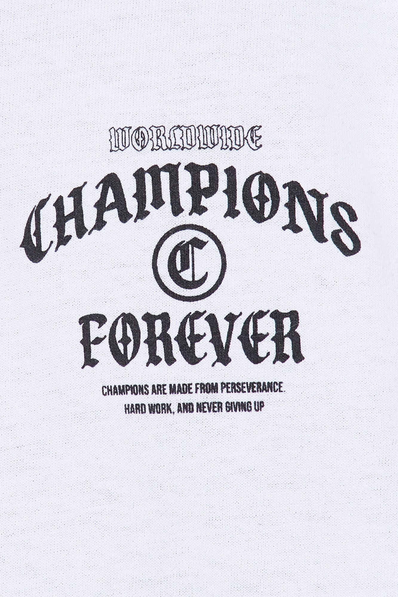 Mini Champions Forever Short Sleeve Front/Back Tee - White