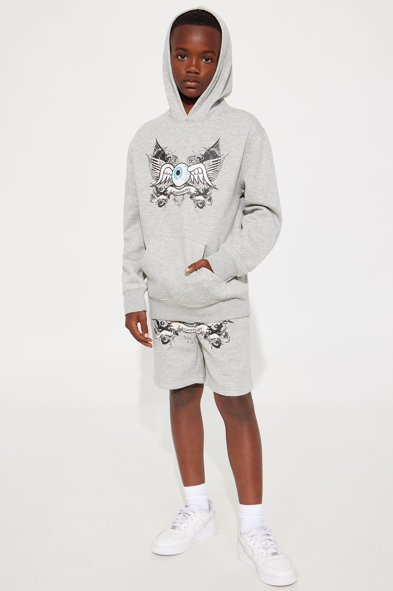 Mini Von Dutch Legendary Sweatshorts - Heather Grey
