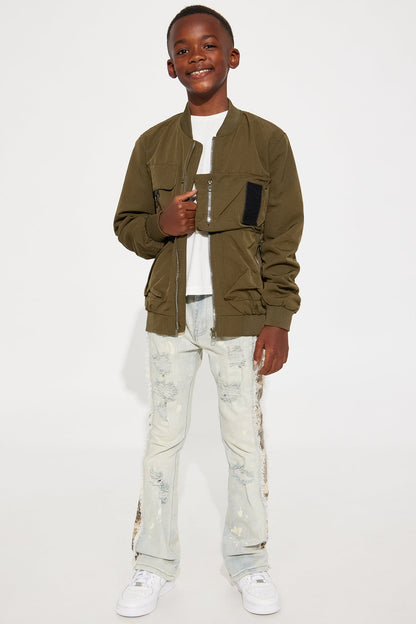 Mini Watch This Nylon Bomber Jacket - Olive