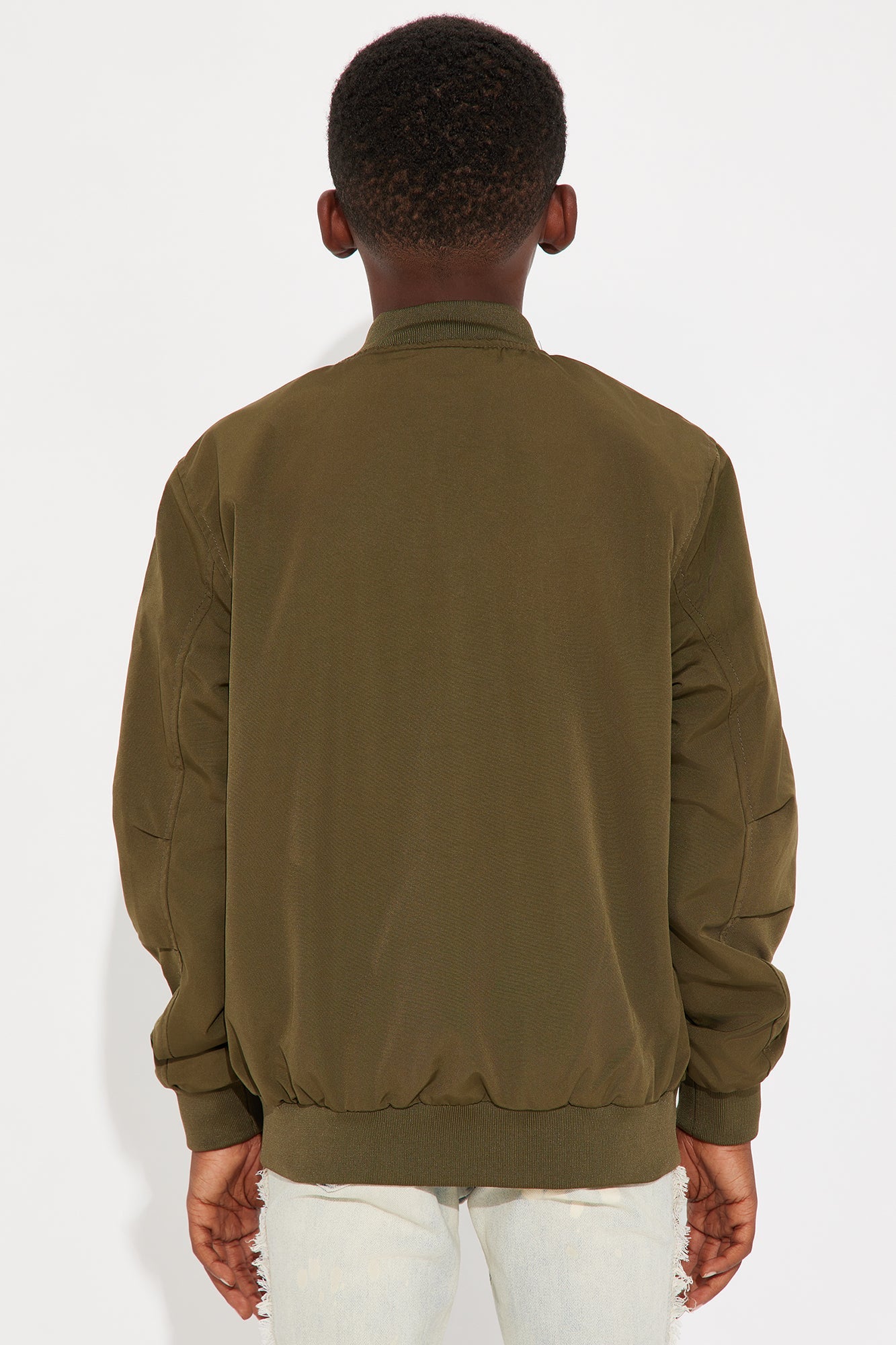 Mini Watch This Nylon Bomber Jacket - Olive