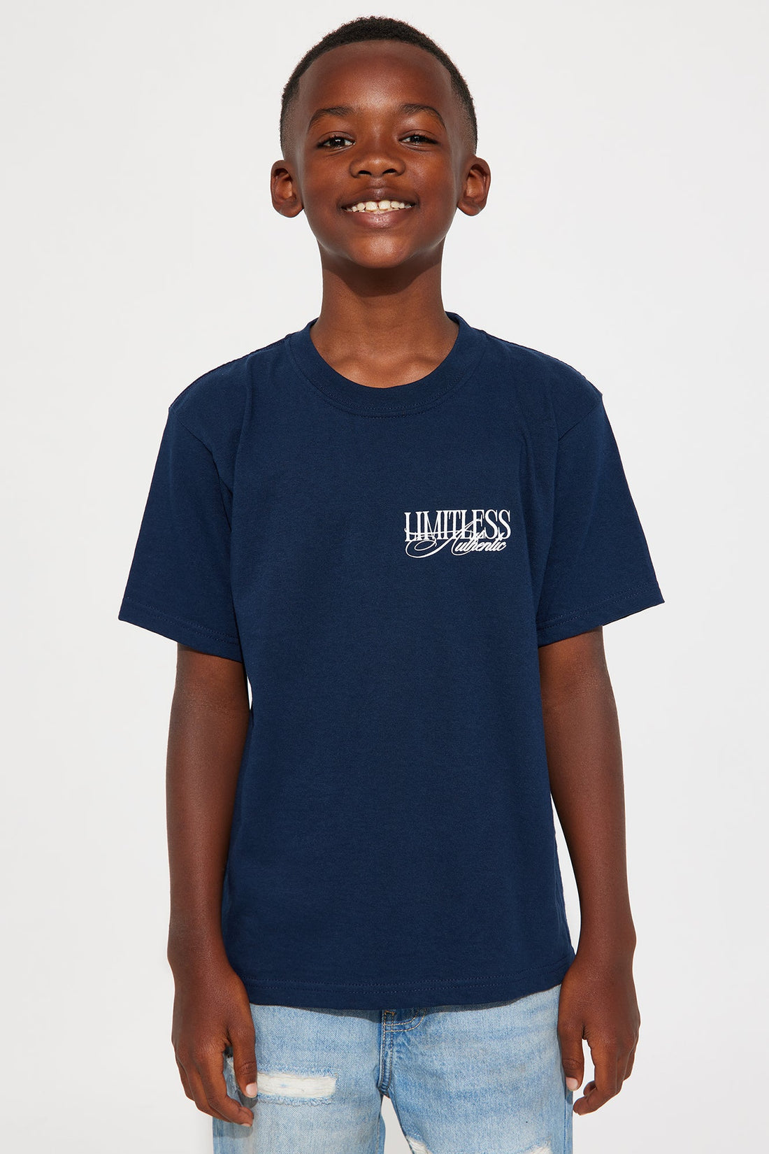 Mini Limitless Authenticity Short Sleeve Front/Back Tee - Blue