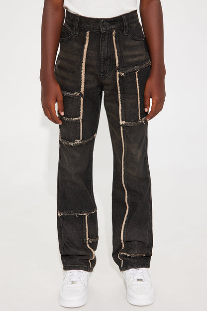 Mini What The Fray Straight Jeans - Black Wash