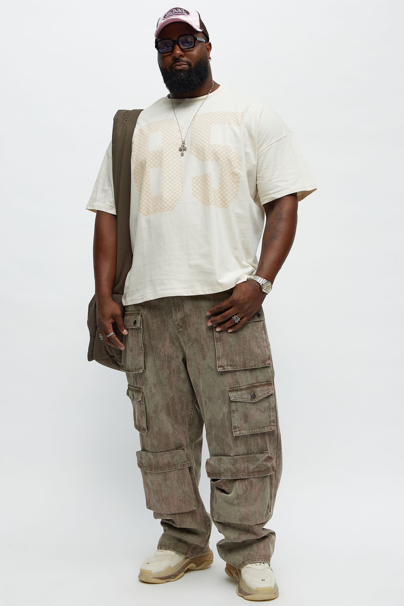 Run It By Baggy Cargo Jeans - Brown