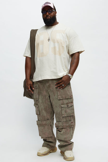 Run It By Baggy Cargo Jeans - Brown