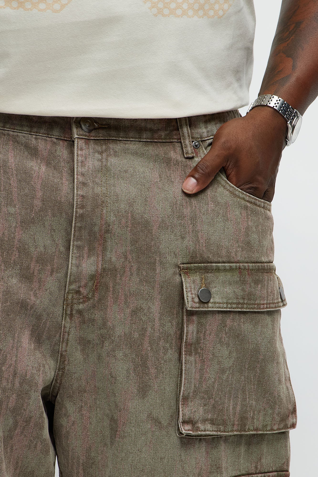 Run It By Baggy Cargo Jeans - Brown