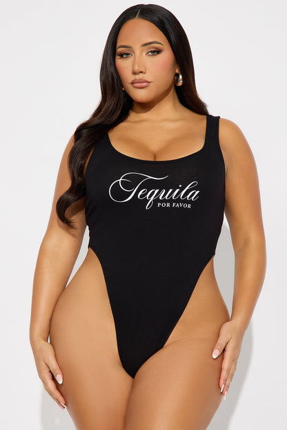 Tequila Por Favor Bodysuit - Black