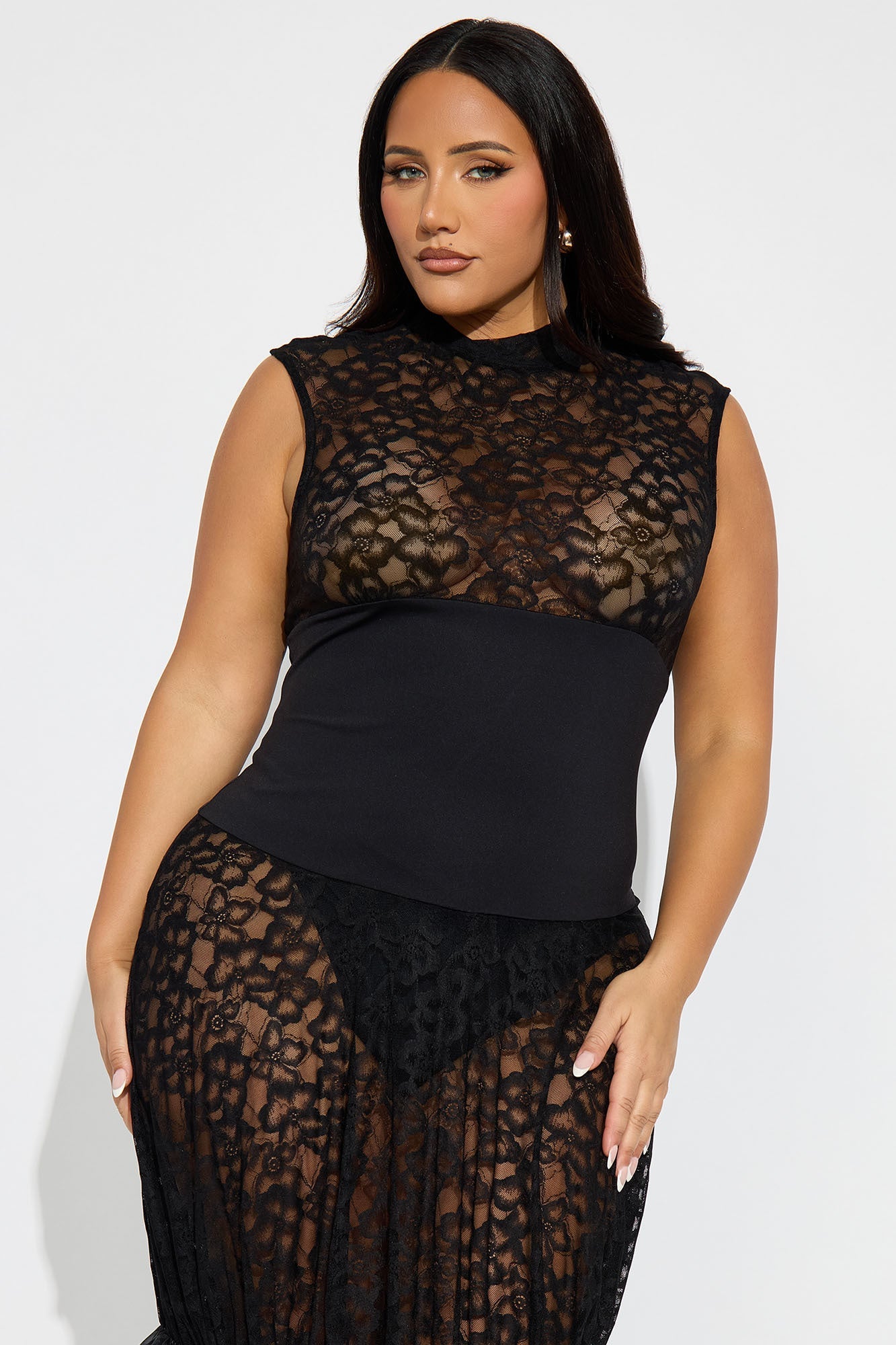 All Love Lace Maxi Dress - Black