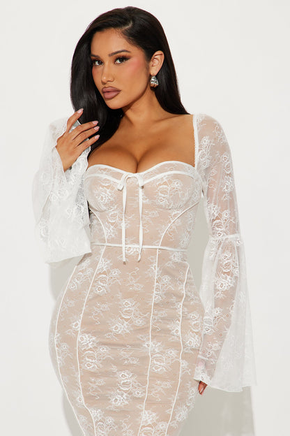 Fiona Lace Maxi Dress - White