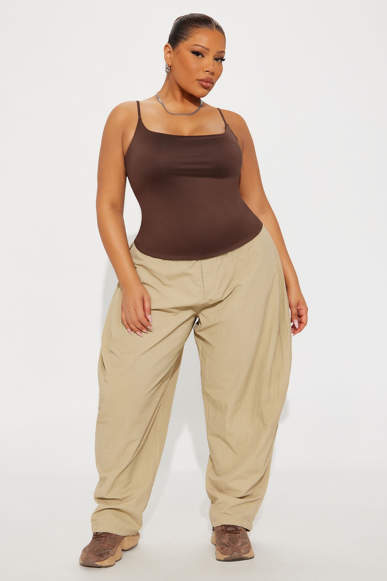 Contour Double Lined Cami Top - Chocolate