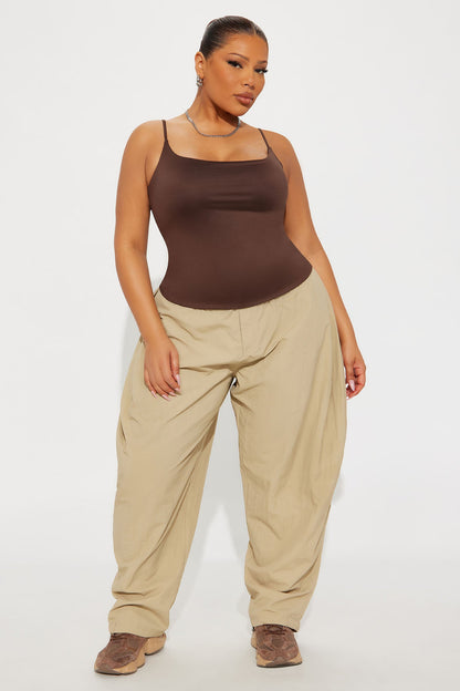 Contour Double Lined Cami Top - Chocolate