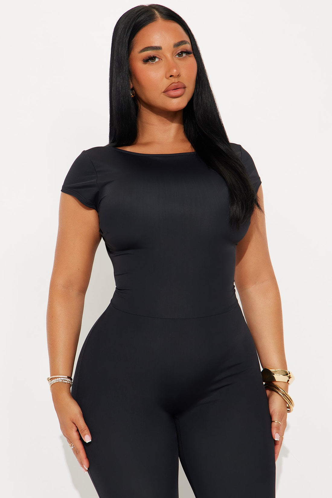 Power Play Toe Ring Jumpsuit - Black