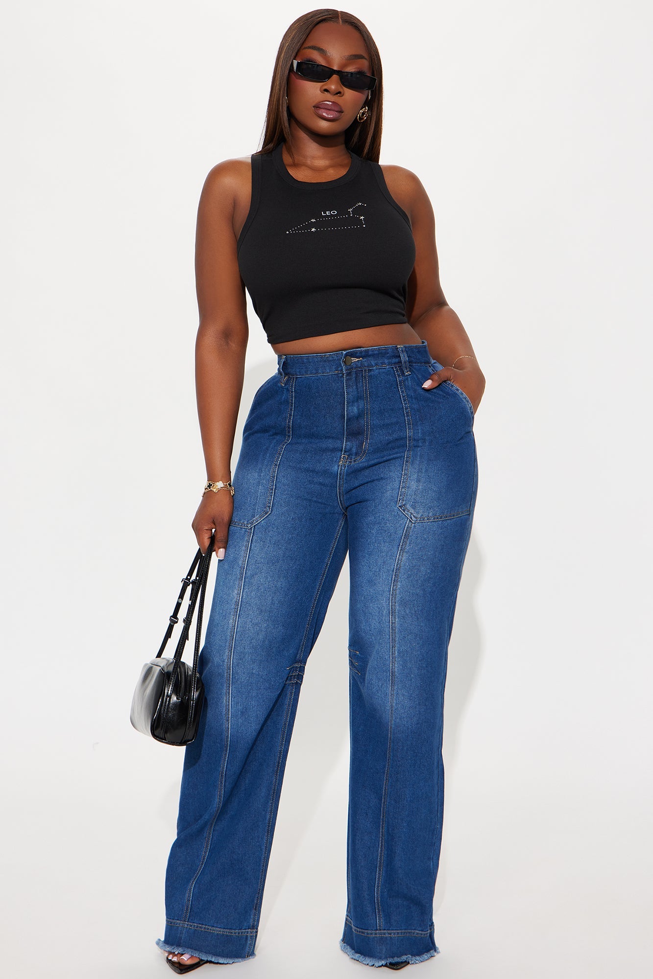 Get To Work Womens High Rise Loose Jeans - Vintage Wash