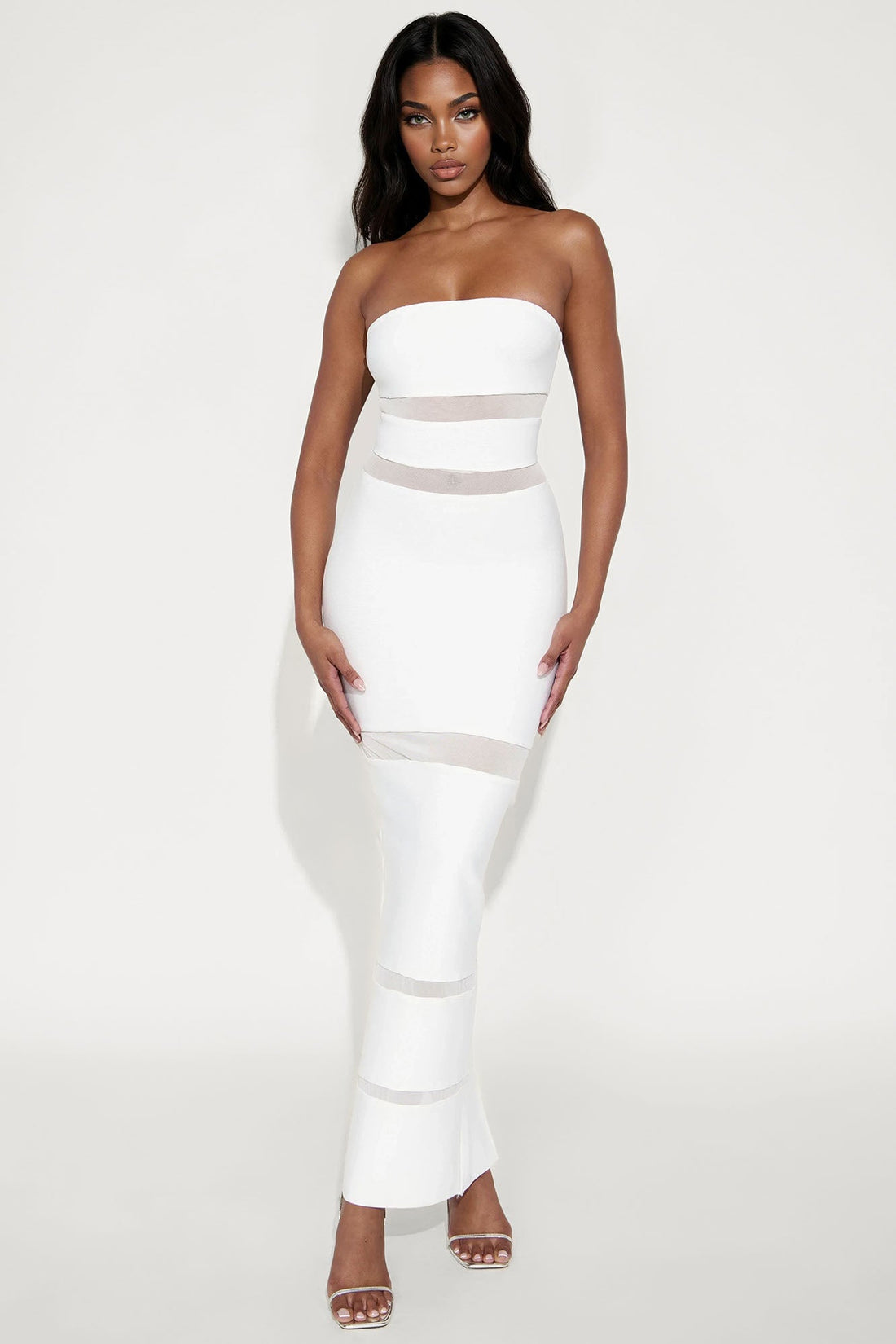 All Yours Bandage Maxi Dress - White