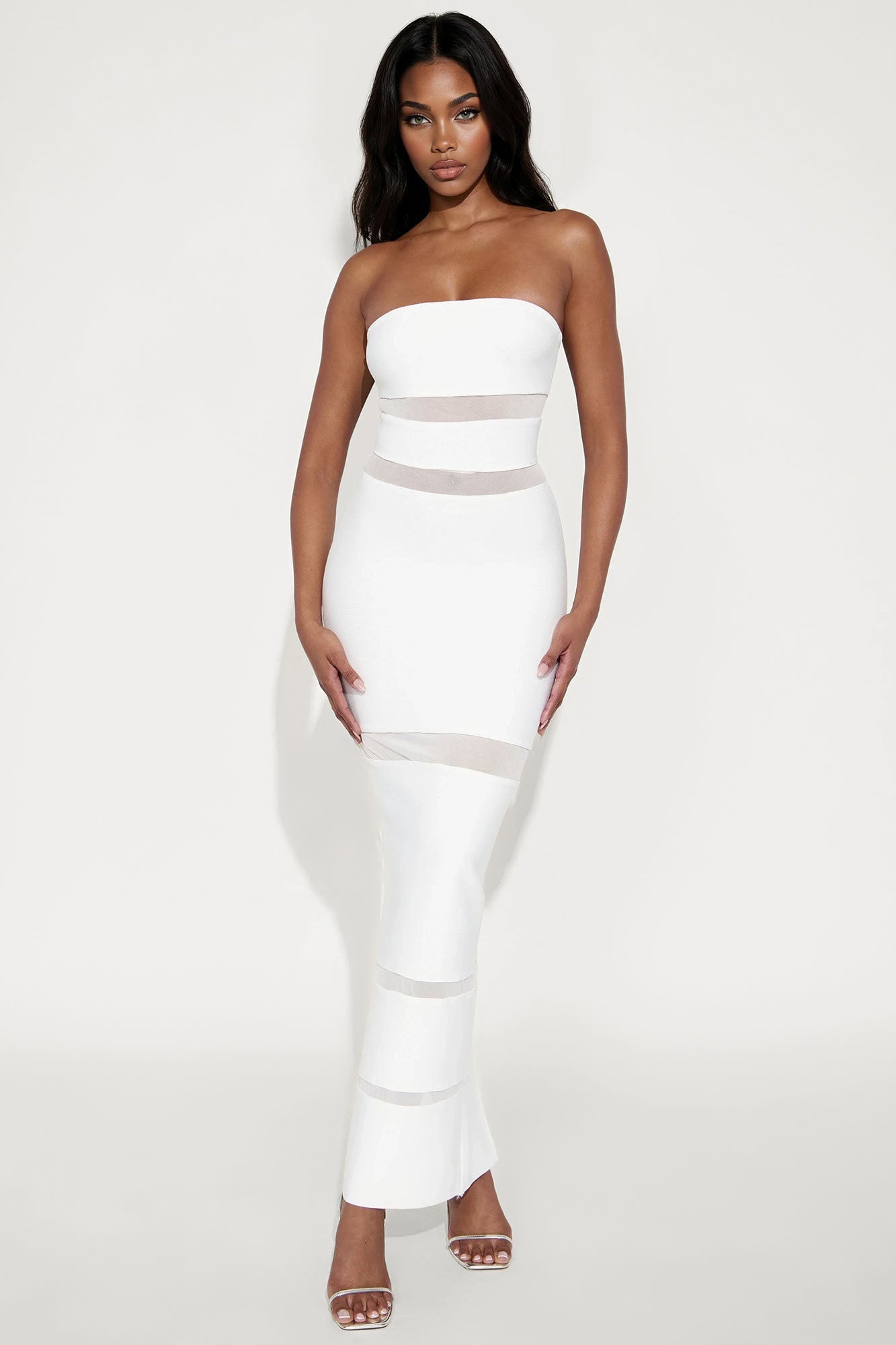All Yours Bandage Maxi Dress - White