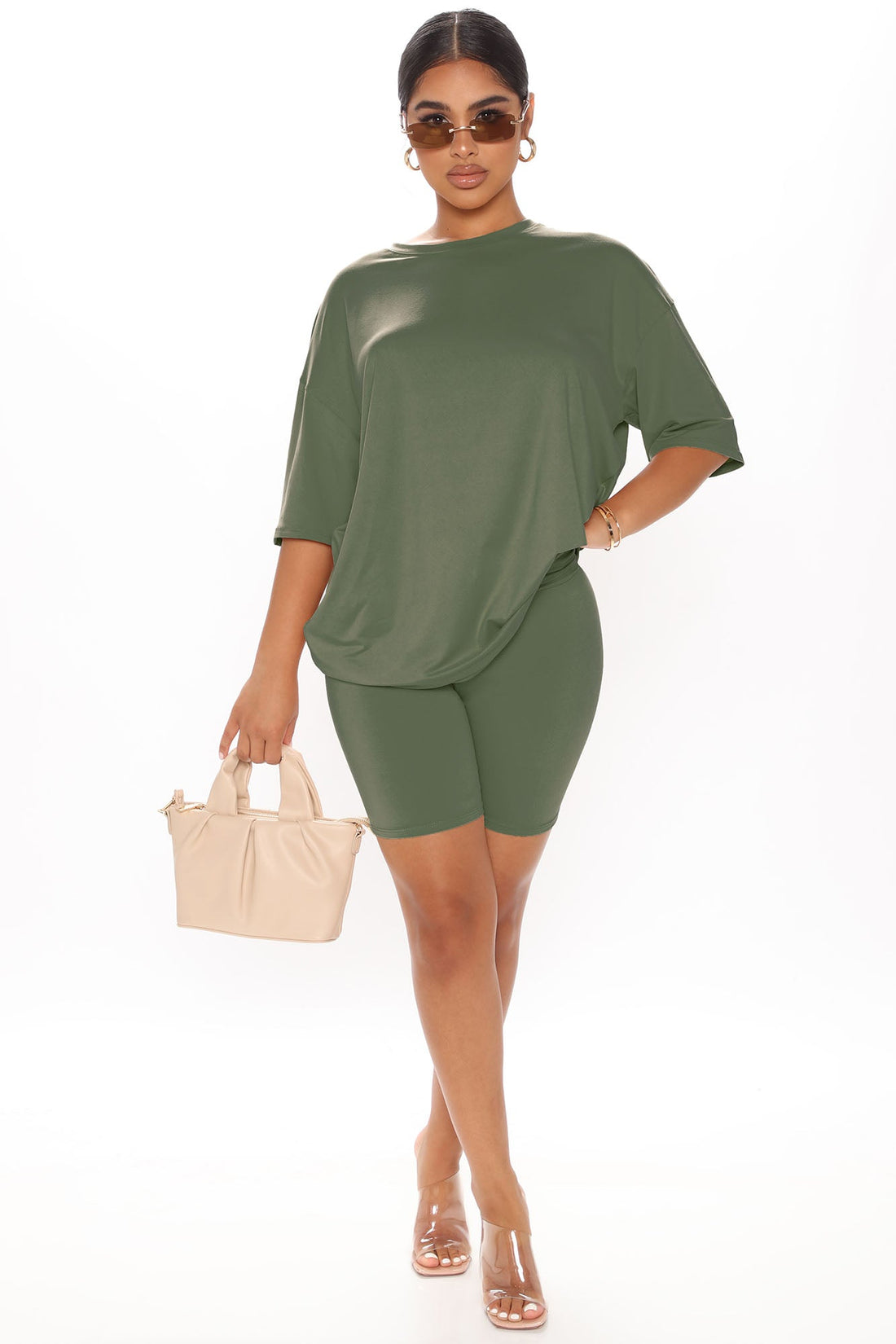 Weekend Vibes Short Set - Olive
