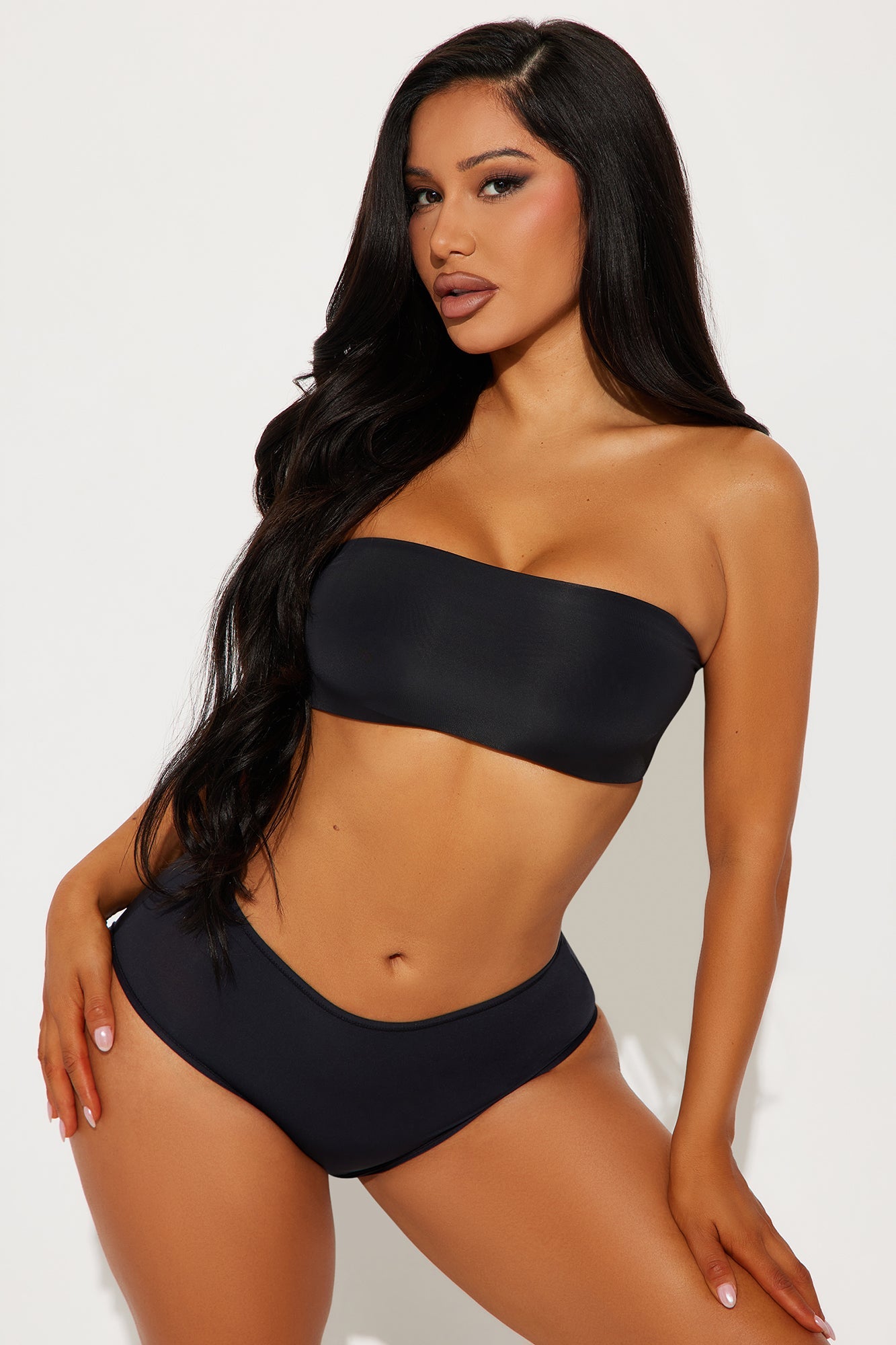Nova Microfiber Bandeau Bralette - Black