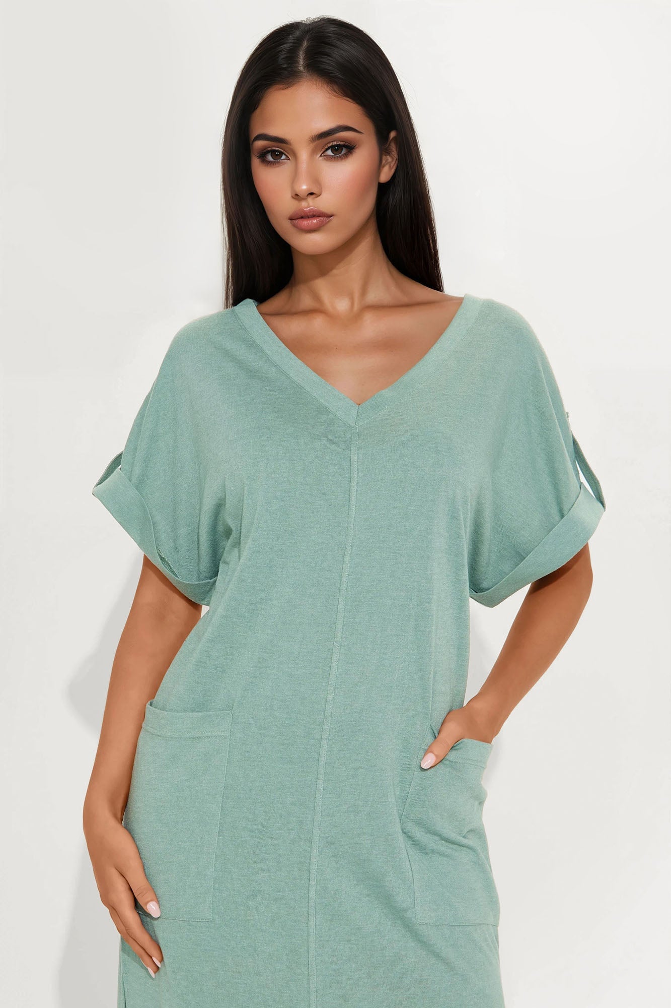 Unbothered 2 Piece Maxi Dress Set - Sage