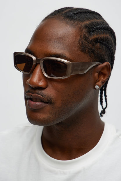 Puffed Up Sunglasses - Brown