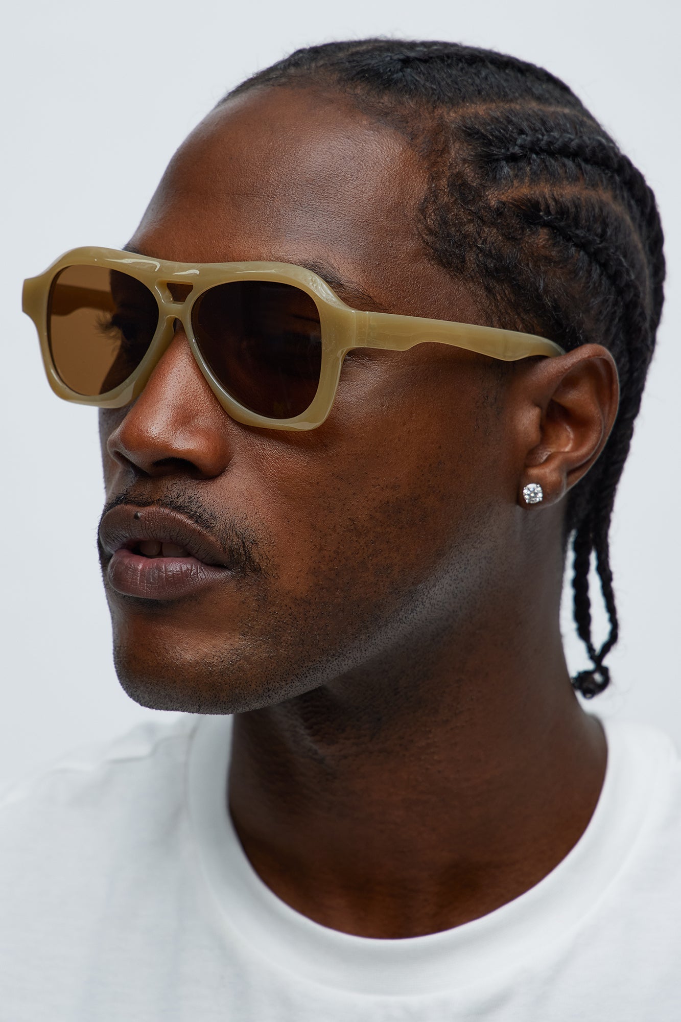 Round Lines Sunglasses - Brown