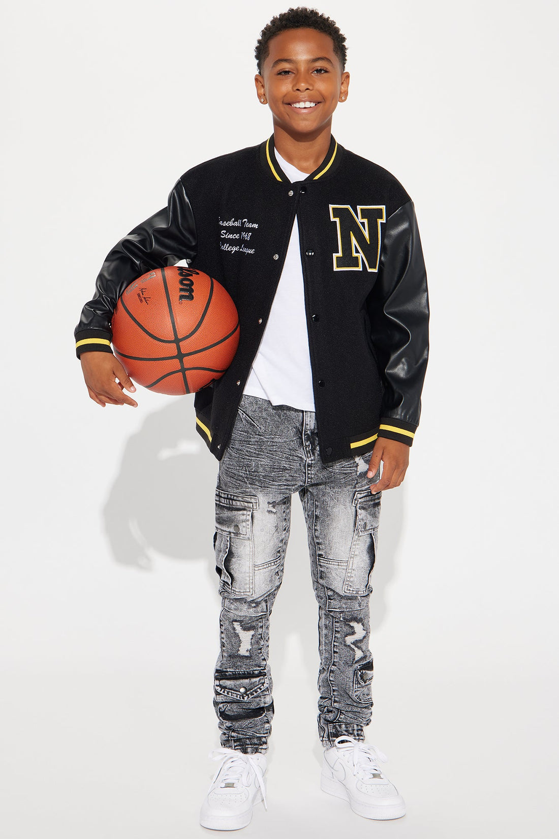 Mini Not To Aggressive Cargo Jeans - Black Wash